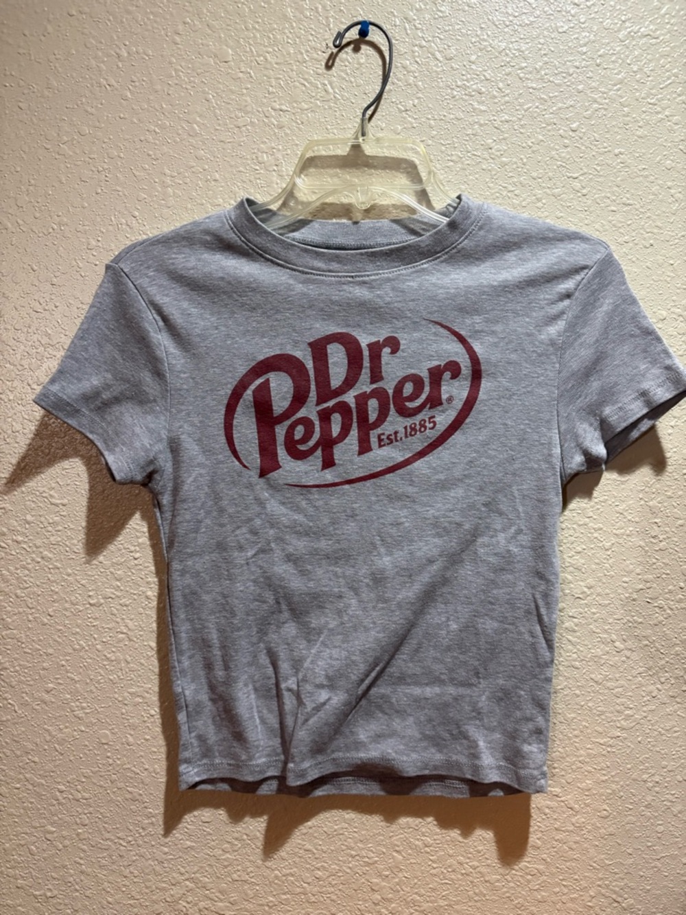 Women's Gray Dr Pepper and Burgundy Logo Tee